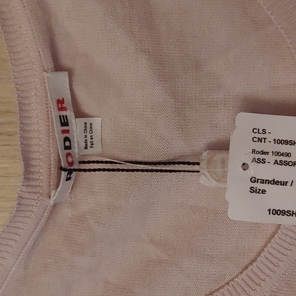 Rodier NWT Silk Cotton Light Pink Tank Top New Size XXL Vintage Plus Size Top - Picture 4 of 9